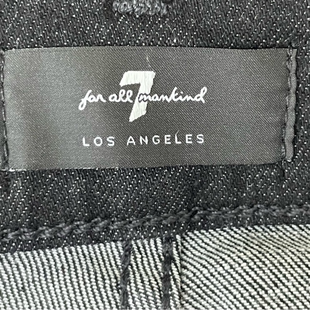 7 FOR ALL MANKIND NWT MEN’S SLIMMY SLIM STRAIGHT JEANS BLACK DISTRESSED 32 33 36 - Picture 11 of 15